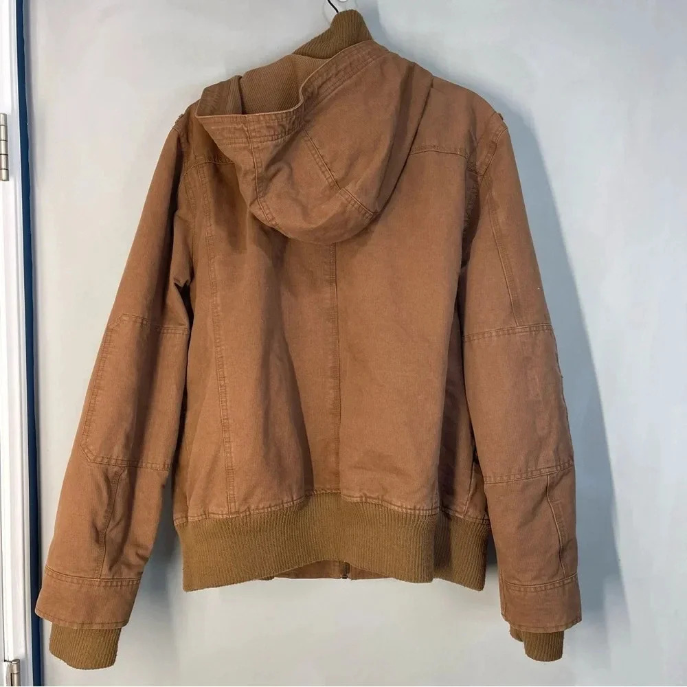 Vintage Levi’s Brown Kaki Tan Utility Jacket coat Men Size XL Pockets all over - Picture 6 of 13